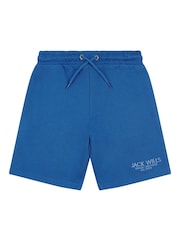 Jack Wills Blue Dark Boys Loopback 100% Cotton Shorts - Image 1 of 3