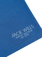 Jack Wills Blue Dark Boys Loopback 100% Cotton Shorts - Image 3 of 3