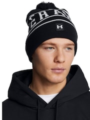 Under Armour Black Logo Halftime Pom Beanie - Image 1 of 3