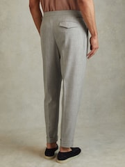 Reiss Grey Bridge Tapered Trousers with Turn-Ups - Image 5 of 6