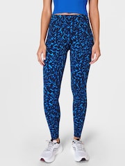 Sweaty Betty Blue Animal Swirl Print Full Length Power Workout Leggings - Image 2 of 10