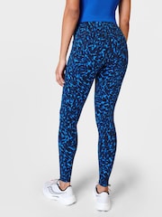 Sweaty Betty Blue Animal Swirl Print Full Length Power Workout Leggings - Image 3 of 10