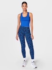 Sweaty Betty Blue Animal Swirl Print Full Length Power Workout Leggings - Image 5 of 10