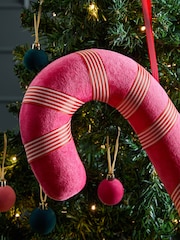 Pink XL Candy Cane Christmas Bauble - Image 2 of 3