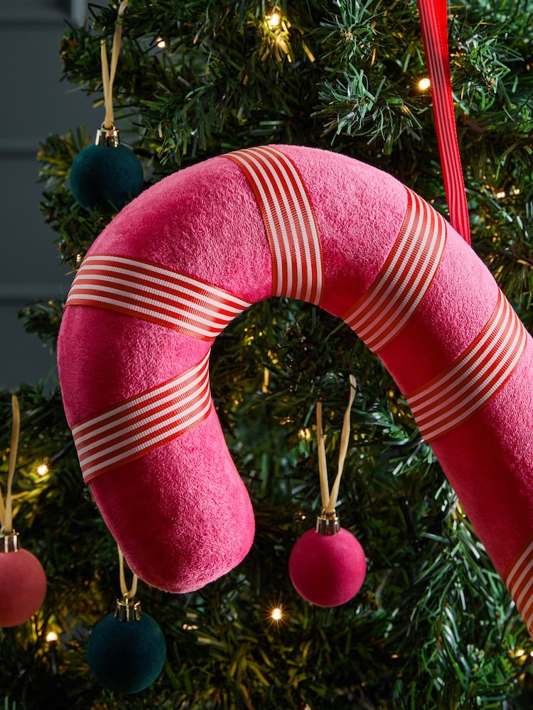 Pink XL Candy Cane Christmas Bauble - Image 2 of 3