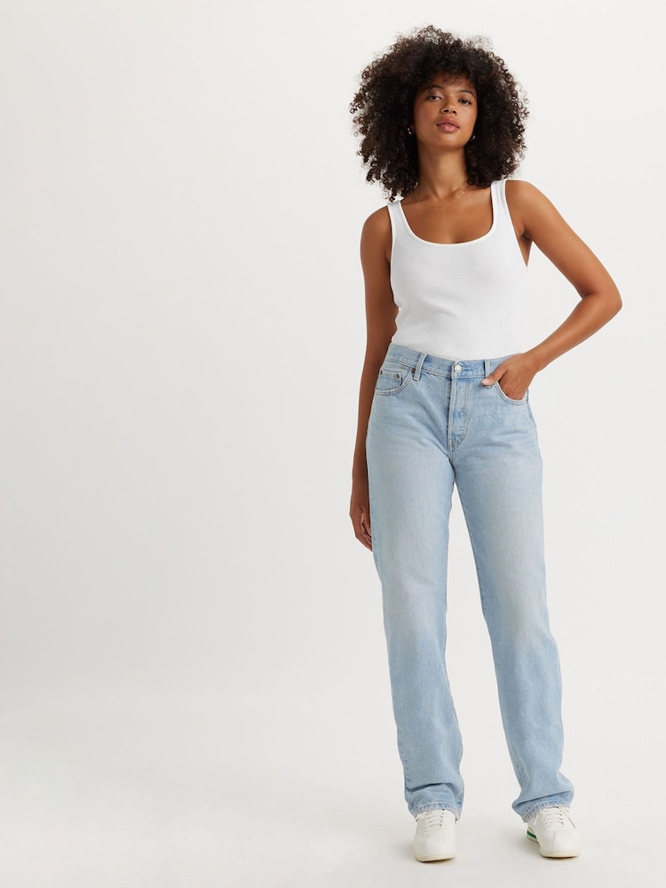 Levi's® Light Blue 501® 90's 100% Cotton Jeans - Image 1 of 8