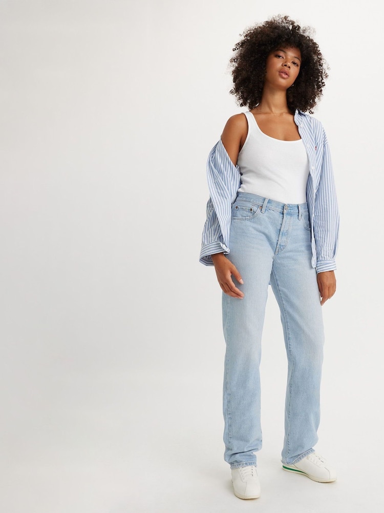 Levi's® Light Blue 501® 90's 100% Cotton Jeans - Image 6 of 8