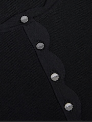 Ted Baker Black Kklara Scallop Trim Cardigan - Image 6 of 7