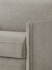Jay-Be Brushed Twill Smoke Grey Slim 2 Seater Sofa Bed - Image 4 of 6