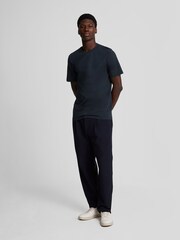 Lyle & Scott Navy Blue Tonal Eagle 100% Cotton T-Shirt - Image 4 of 5