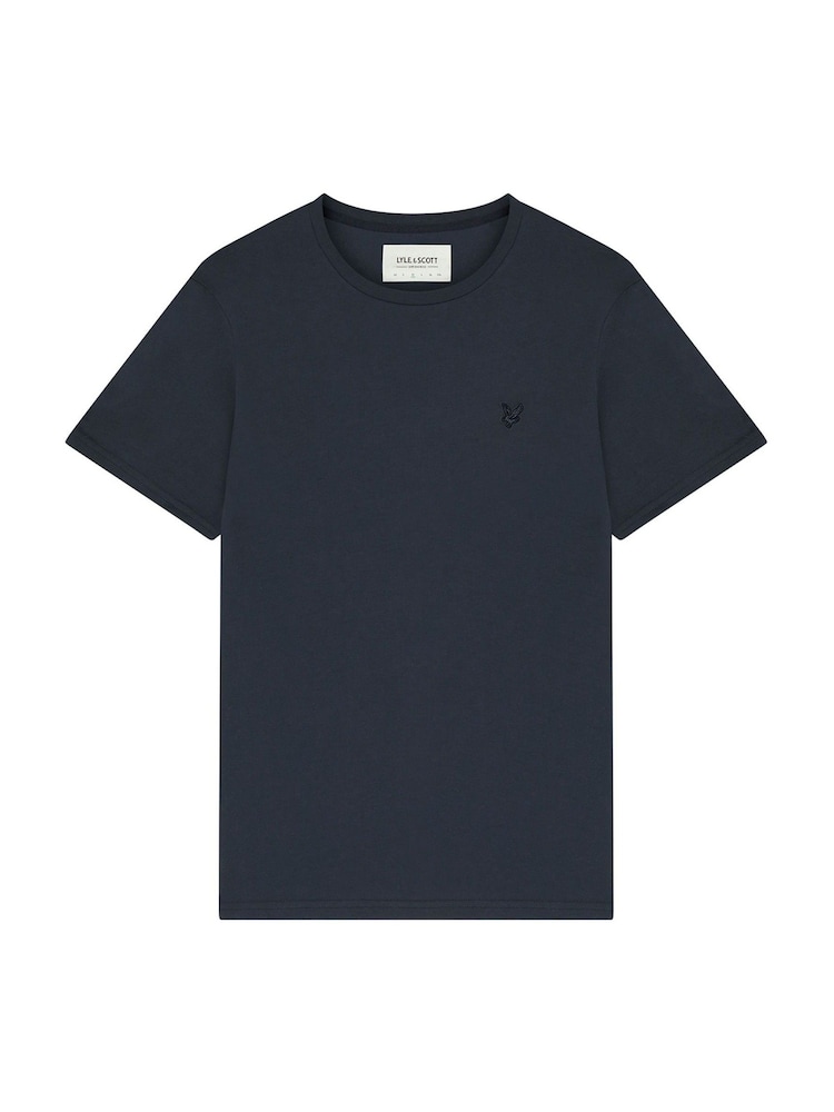 Lyle & Scott Navy Blue Tonal Eagle 100% Cotton T-Shirt - Image 5 of 5