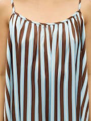OBJECT Brown Stripe Midi Dress - Image 4 of 4