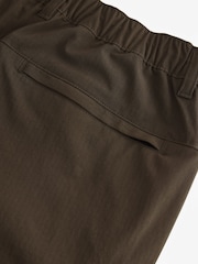 Chocolate Brown Regular Fit Ripstop Tech Cargo Trousers - Image 12 of 14
