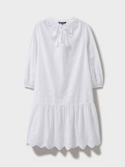 Crew Clothing White 100% Cotton Beach Crinkle Shirt Dress - Image 5 of 5