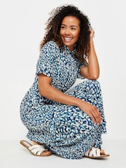 M&Co White Abstract Print Collared Midaxi Dress - Image 2 of 5