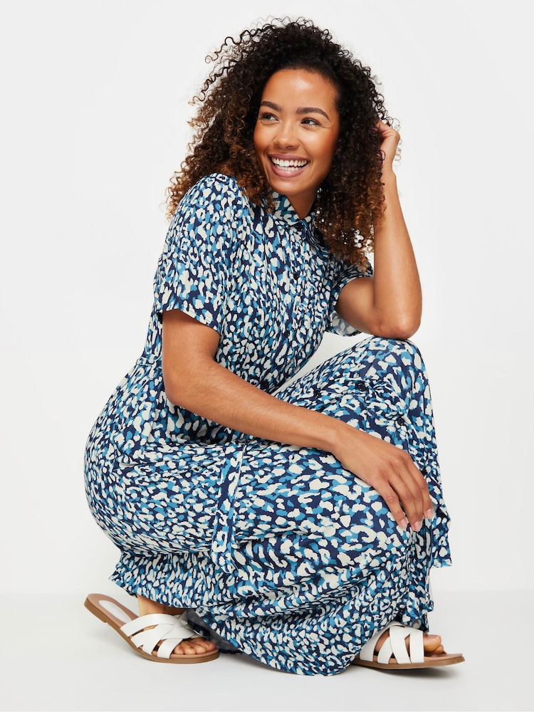 M&Co White Abstract Print Collared Midaxi Dress - Image 2 of 5