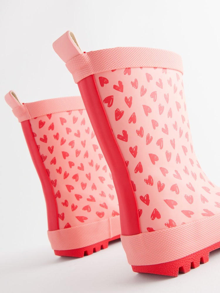 Pink Heart Wellies - Image 3 of 5