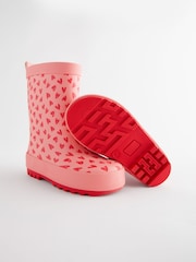 Pink Heart Print Wellies - Image 4 of 5