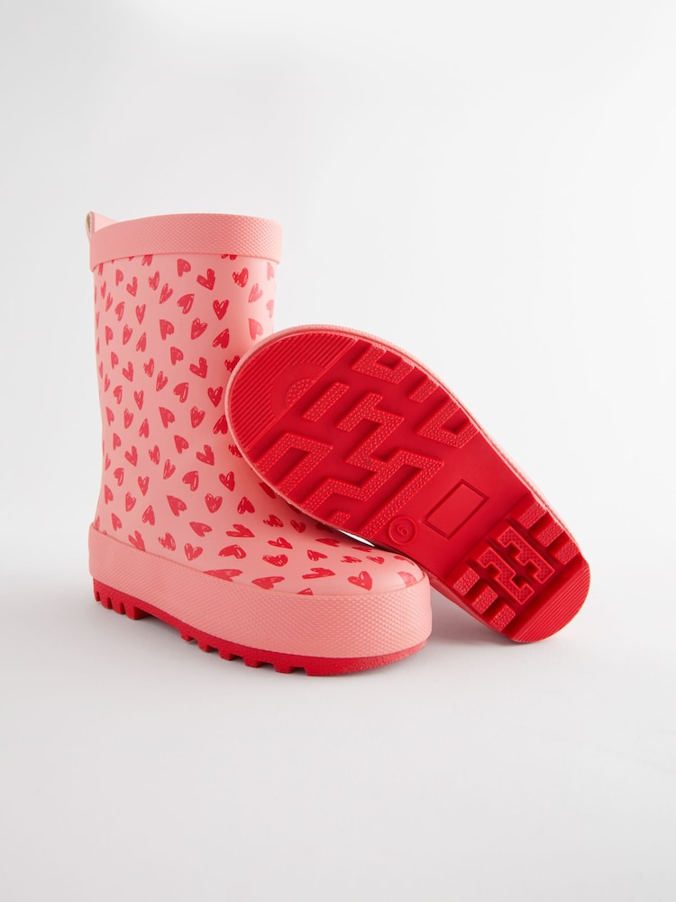 Pink Heart Wellies - Image 4 of 5