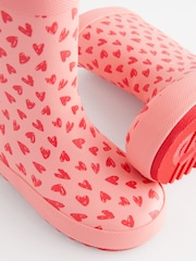 Pink Heart Print Wellies - Image 5 of 5