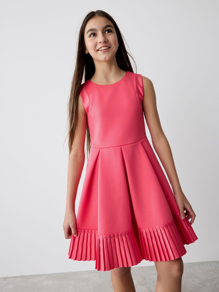 Baker by Ted Baker Coral Pink Frill Peplum Hem Dress - Bild 2 von 10 Baker by Ted Baker Coral Pink Frill Peplum Hem Dress - Bild 2 von 10