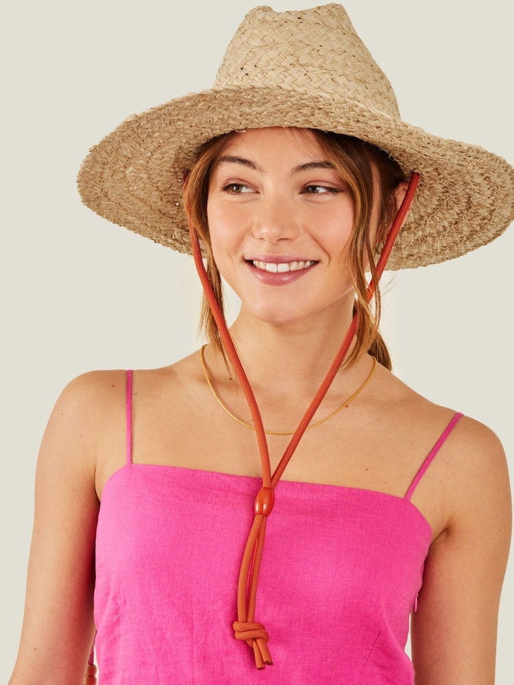 Accessorize Natural Tie Fedora Hat - Image 4 of 4 Accessorize Natural Tie Fedora Hat - Image 4 of 4