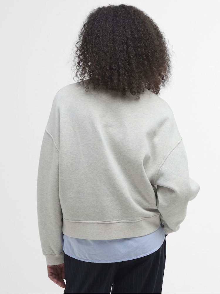 Barbour® Grey Silverdale Varsity Logo Sweatshirt - Image 2 of 7