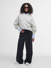 Barbour® Grey Silverdale Varsity Logo Sweatshirt - Image 3 of 7