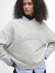 Barbour® Grey Silverdale Varsity Logo Sweatshirt - Image 4 of 7