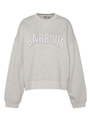 Barbour® Grey Silverdale Varsity Logo Sweatshirt - Image 6 of 7