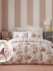 Cath Kidston Pink 100% Cotton Summer Parade Duvet Cover and Pillowcase Set - Image 1 of 4