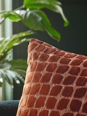 Orange Velvet Spot Cushion - Image 3 of 6