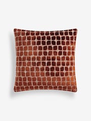 Orange Velvet Spot Cushion - Image 4 of 6