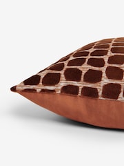 Orange Velvet Spot Cushion - Image 6 of 6