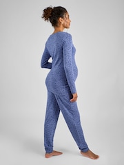 Blau - Jojo Maman Bébé Umstands- und Stillpyjama-Set - Image 2 of 5