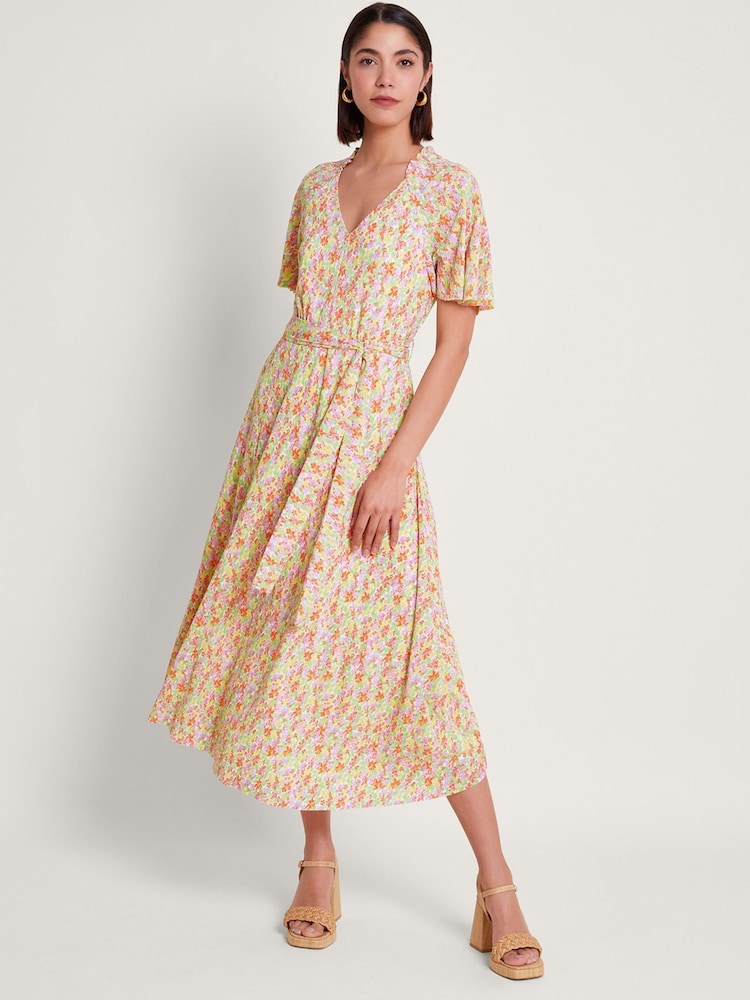 Monsoon Green Tatum Floral Dress - Image 1 of 5 Monsoon Green Tatum Floral Dress - Image 1 of 5