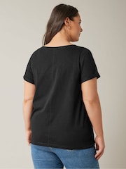 Negro - Evans Curve Pure 100% Cotton T-Shirt - Imagen 3 de 4