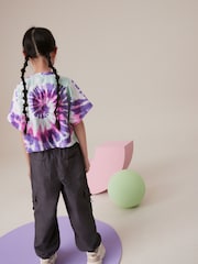 Purple Tie Dye Rolling Stones 100% Cotton T-Shirt (3-16yrs) - Image 3 of 6