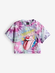 Purple Tie Dye Rolling Stones 100% Cotton T-Shirt (3-16yrs) - Image 4 of 6