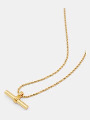 Hush Gold Tone Harlow T-Bar Necklace - Image 2 of 3