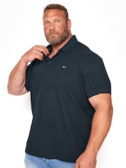 BadRhino Big & Tall Blue 100% Cotton Essential Polo Shirt - Image 1 of 3