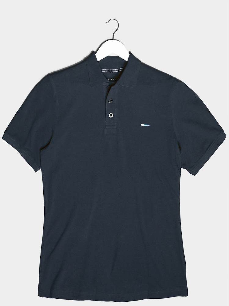 BadRhino Big & Tall Blue 100% Cotton Essential Polo Shirt - Image 2 of 3