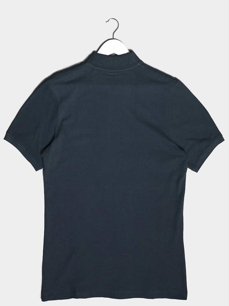 BadRhino Big & Tall Blue 100% Cotton Essential Polo Shirt - Image 3 of 3