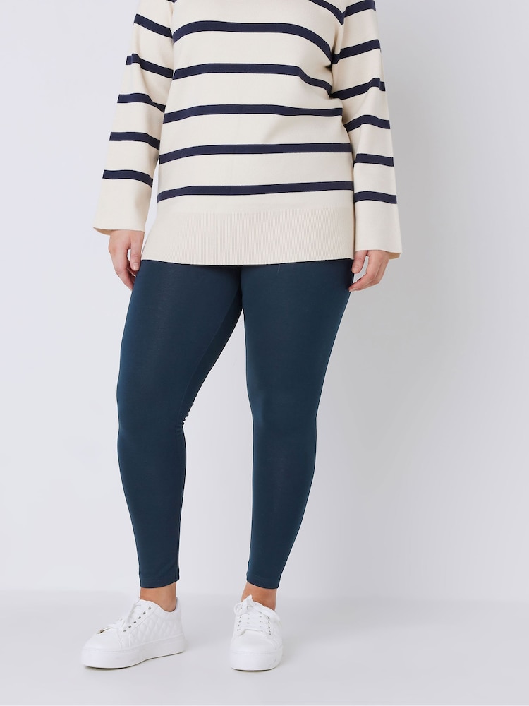 Evans Cotton Elastane Full Length Leggings - Image 1 of 3