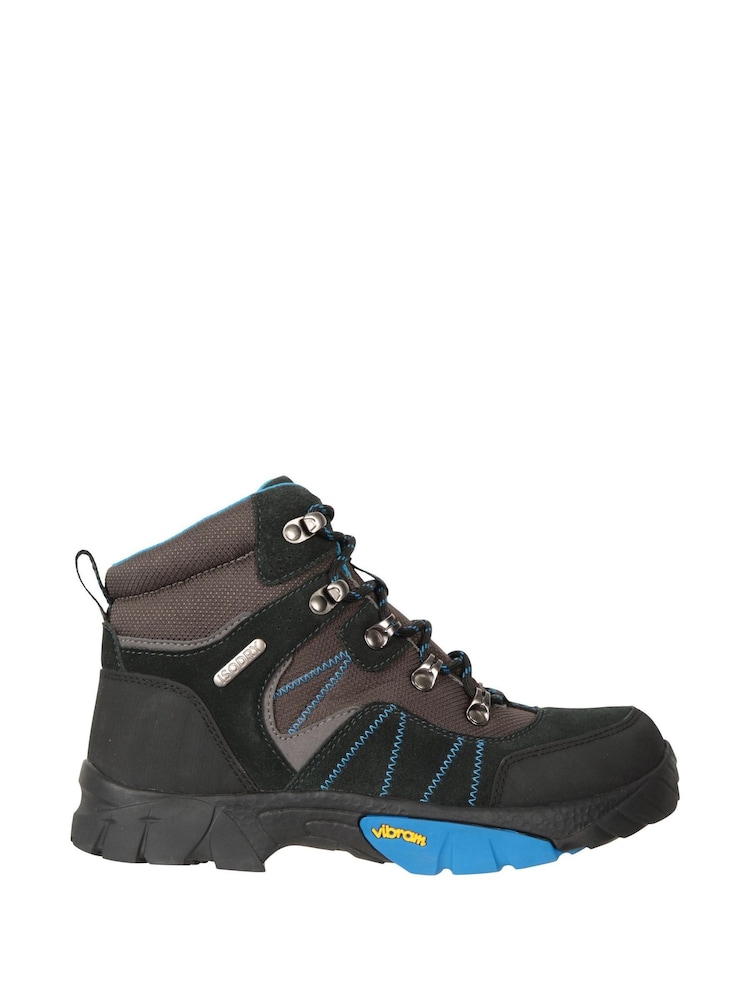 Mountain Warehouse Blue Youth Edinburgh Vibram Waterproof Walking Boots - Image 1 of 5 Mountain Warehouse Blue Youth Edinburgh Vibram Waterproof Walking Boots - Image 1 of 5
