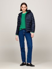 Tommy Hilfiger Dark Blue Down-Filled Hooded Zip-Thru Jacket - Image 2 of 7