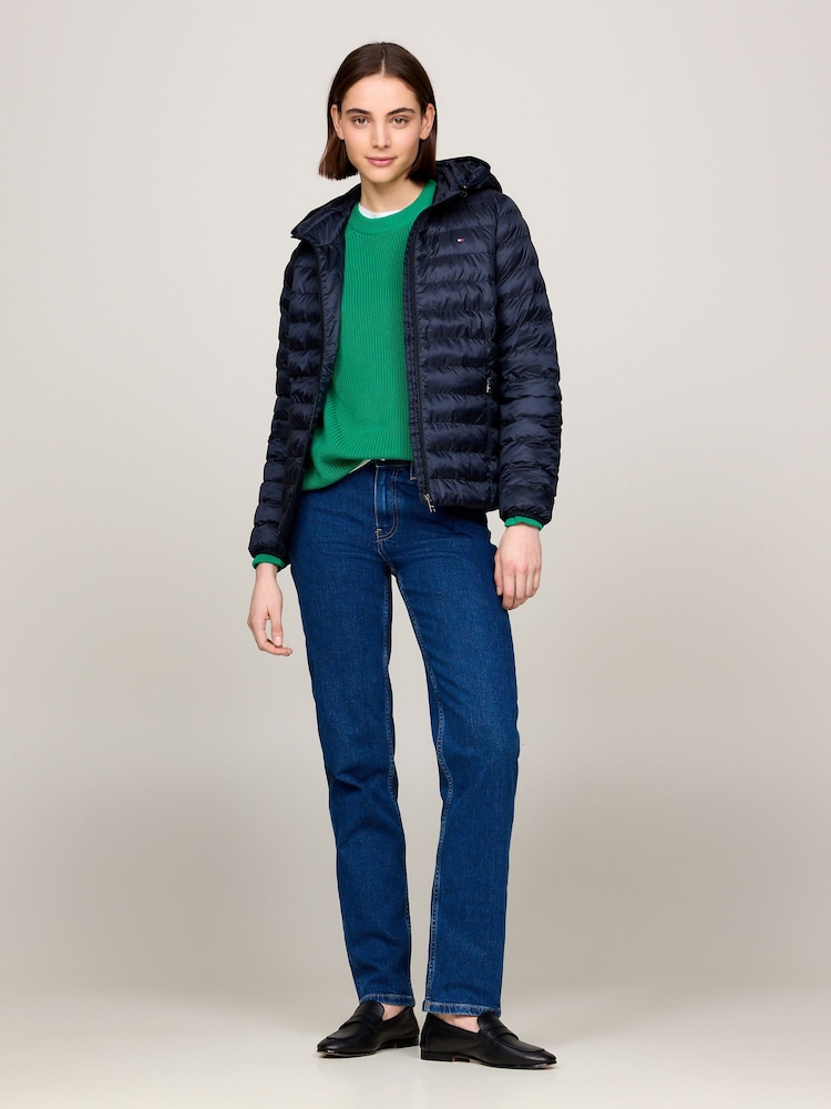 Tommy Hilfiger Dark Blue Down-Filled Hooded Zip-Thru Jacket - Image 2 of 7