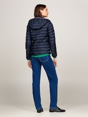 Tommy Hilfiger Dark Blue Down-Filled Hooded Zip-Thru Jacket - Image 3 of 7