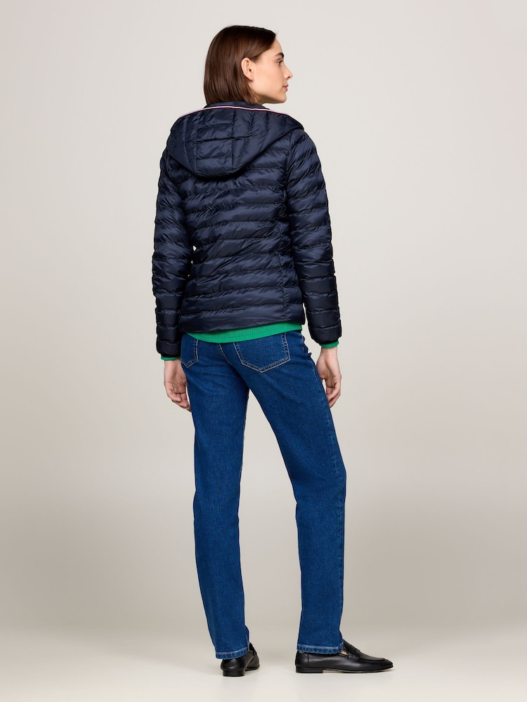 Tommy Hilfiger Dark Blue Down-Filled Hooded Zip-Thru Jacket - Image 3 of 7