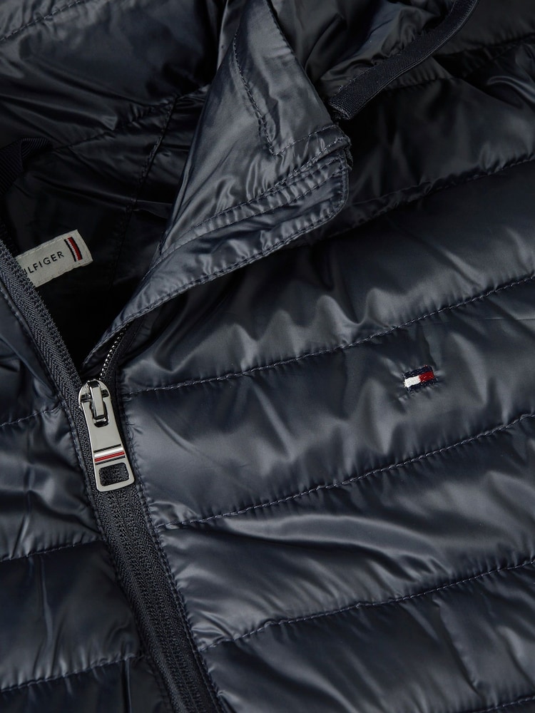 Tommy Hilfiger Dark Blue Down-Filled Hooded Zip-Thru Jacket - Image 7 of 7